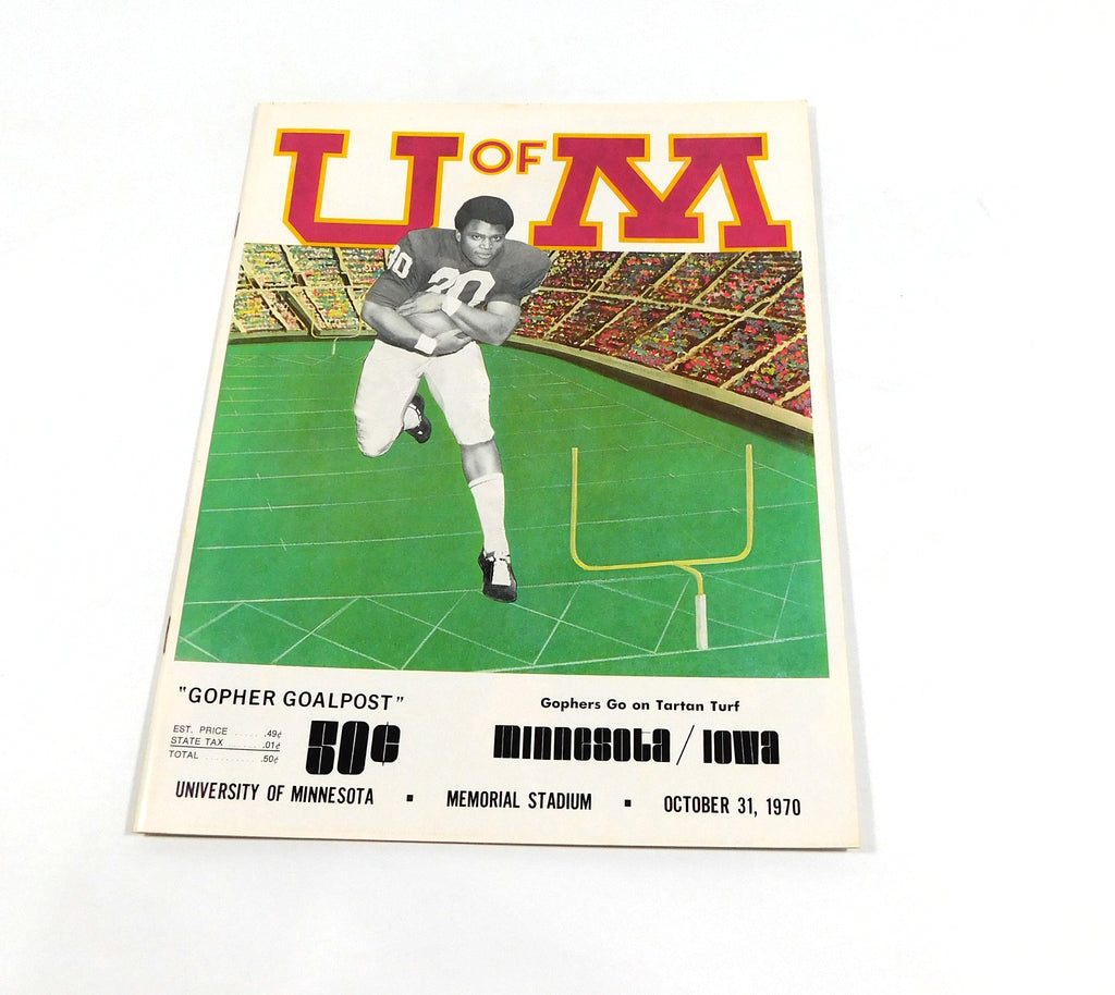 1970 Iowa at Minnesota College Football Program 10-31-70