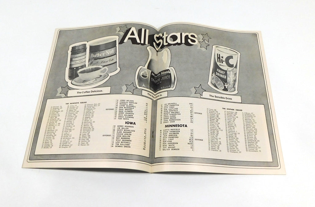 1970 Iowa at Minnesota College Football Program 10-31-70 Pic2