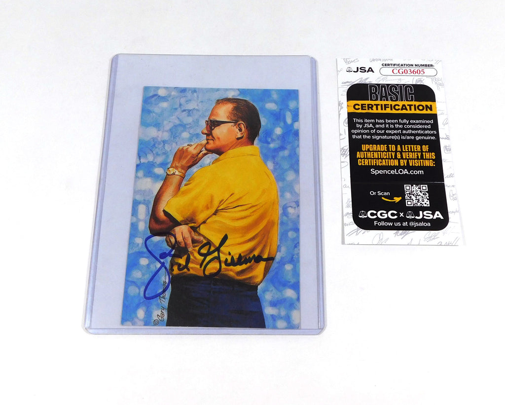 Sid Gillman Signed 1992 Pro Football Hall of Fame 4x6 Card /5000 JSA Auto