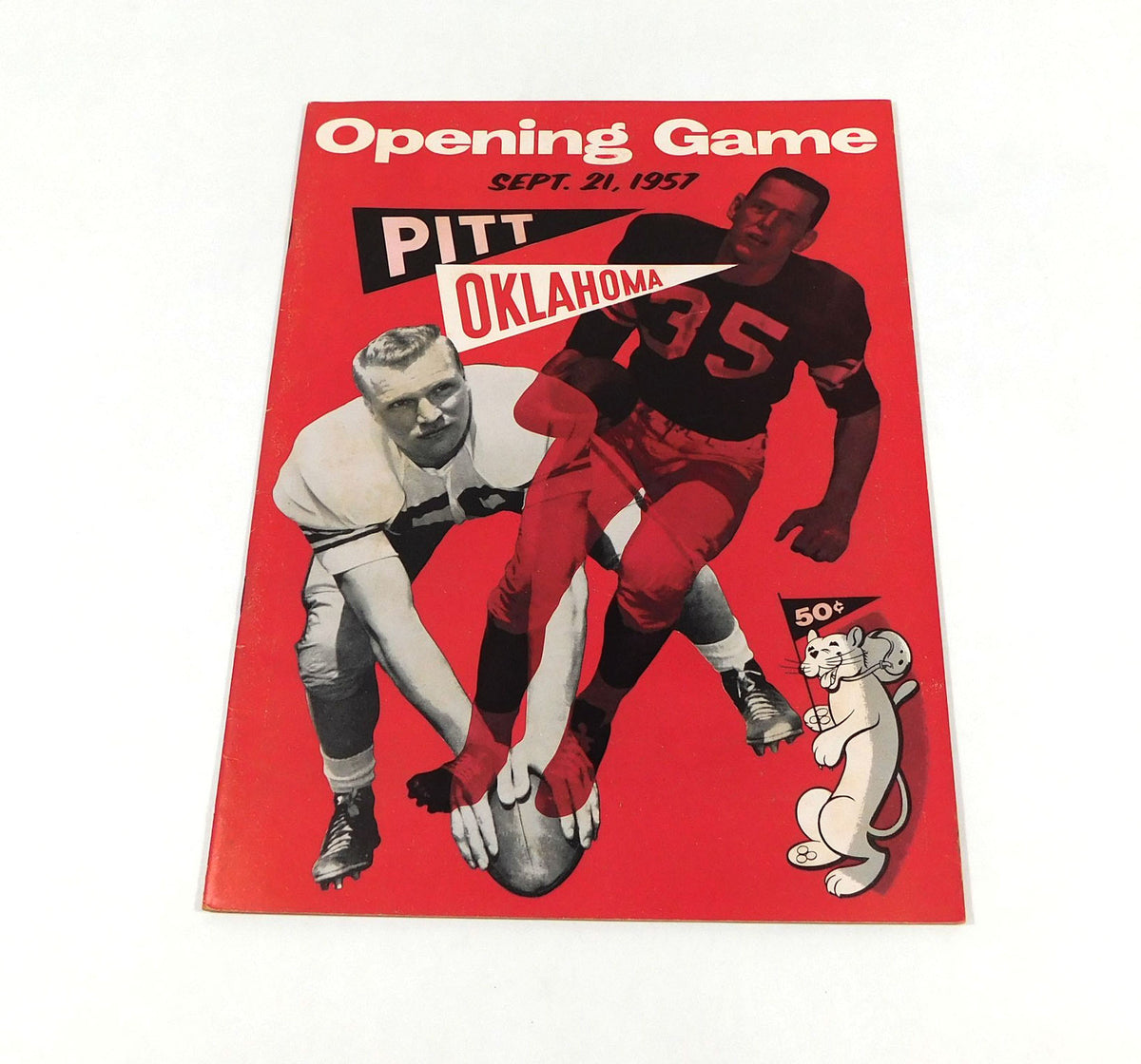 1957 Oklahoma at Pittsburgh College Football Program 9-21-57