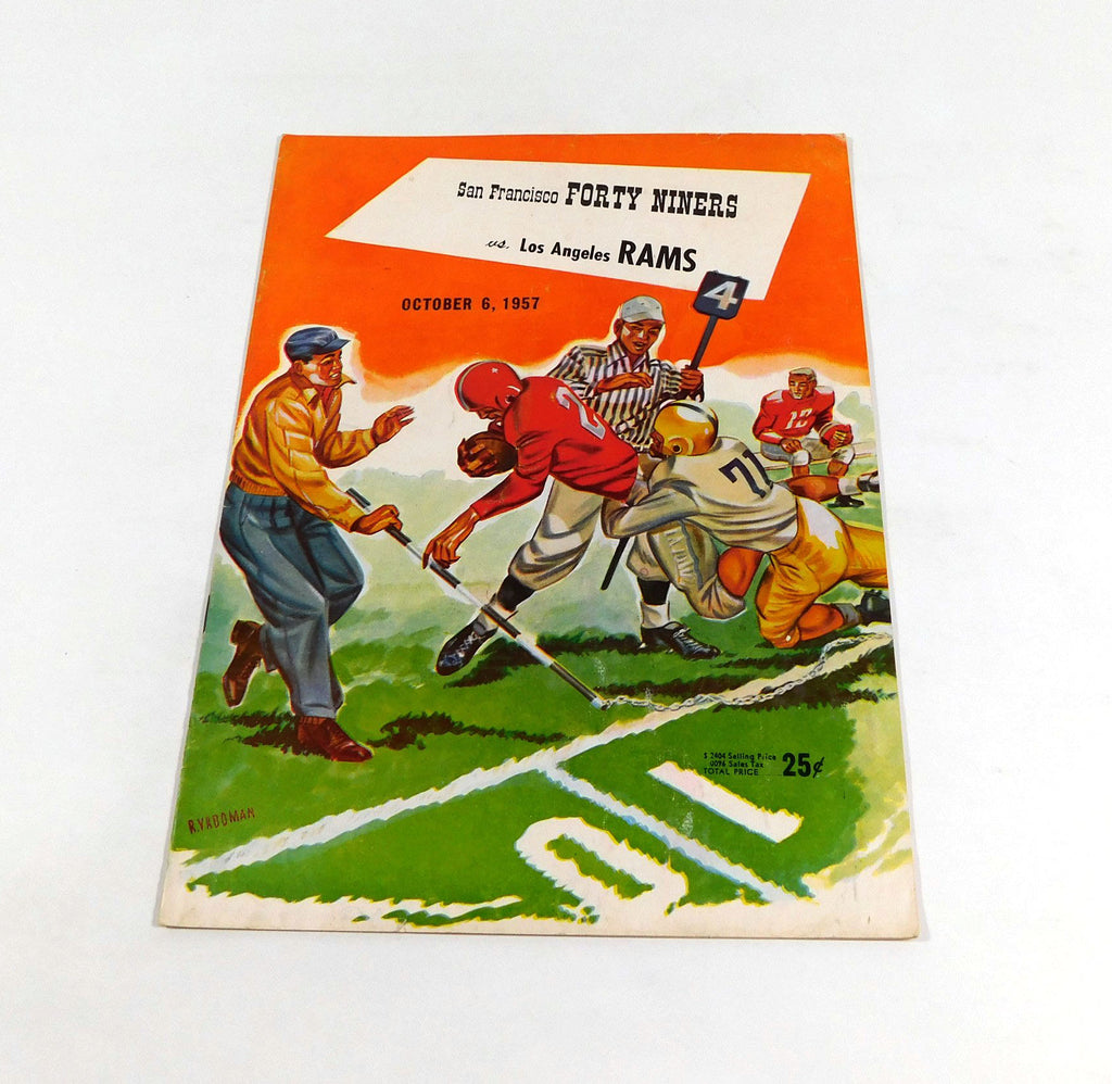 1957 Los Angeles Rams at San Francisco 49ers NFL Football Program 10-6-57