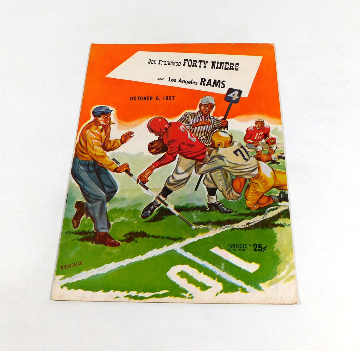 1957 Los Angeles Rams at San Francisco 49ers NFL Football Program 10-6-57