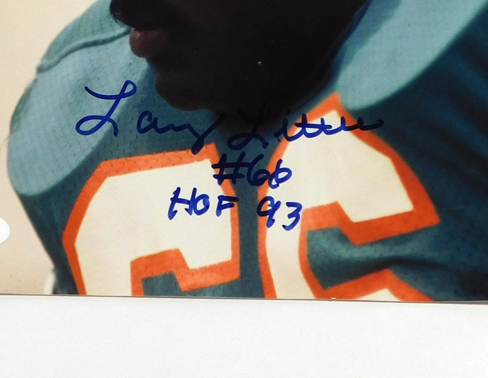 Larry Little Signed 8 x 10 Color Photo Dolphins JSA Auto AW70058 Pic2