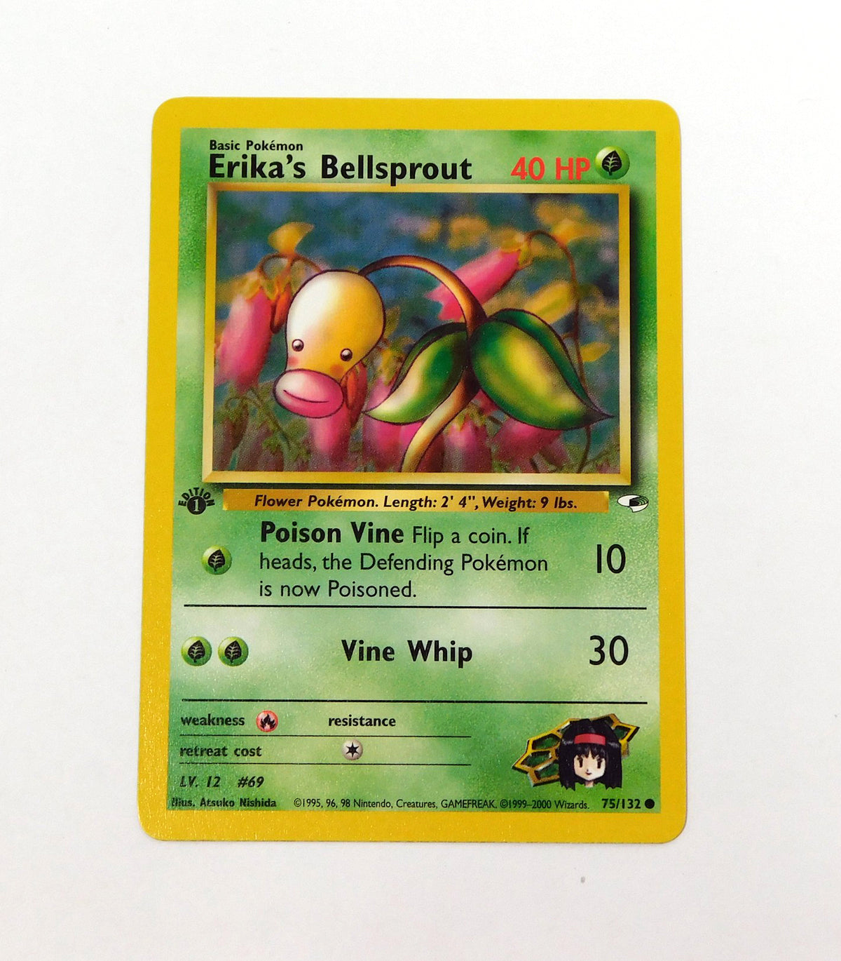 Pokemon Gym Heroes Erika's Bellsprout 1st Edition 75/132 DA042691