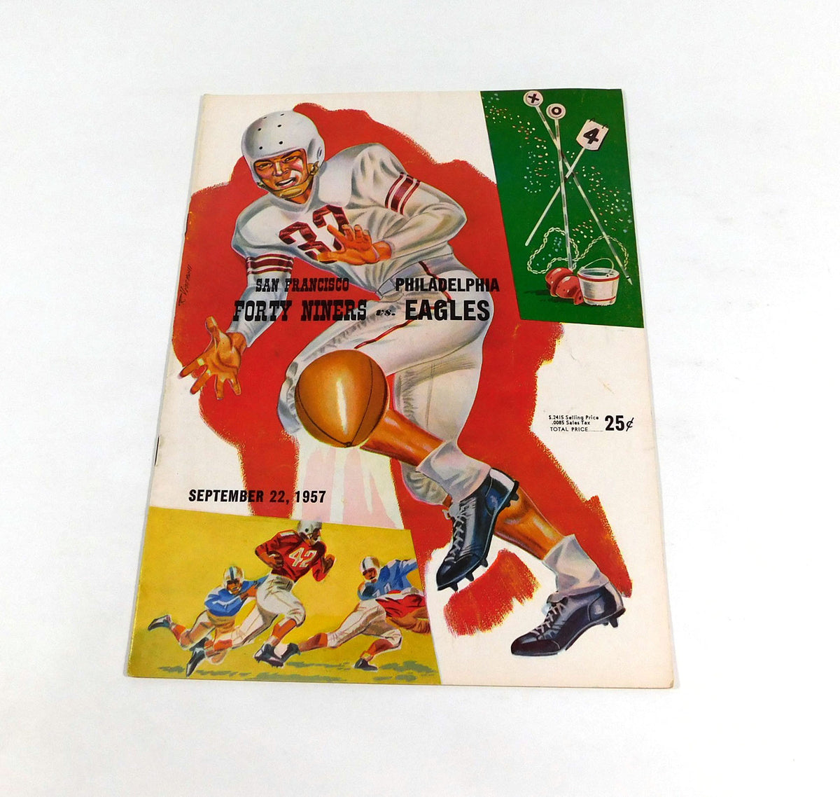 1957 Philadelphia Eagles at San Francisco 49ers NFL Football Program 9-22-57