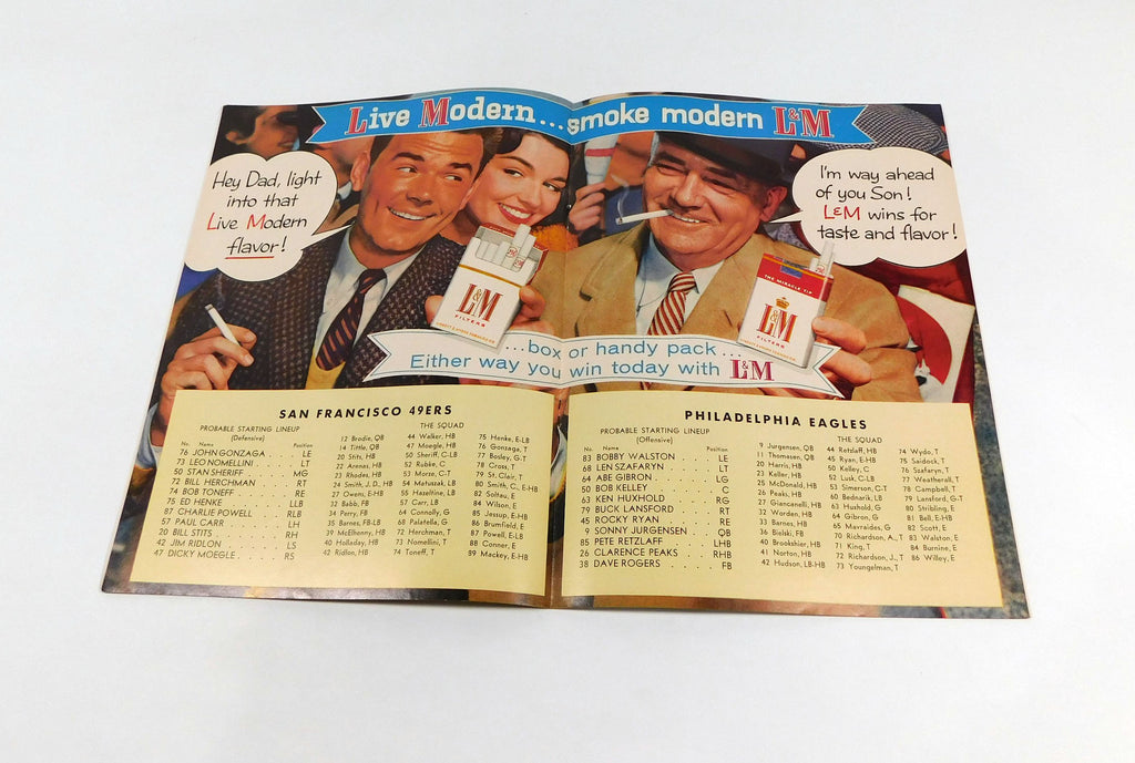 1957 Philadelphia Eagles at San Francisco 49ers NFL Football Program 9-22-57 Pic2