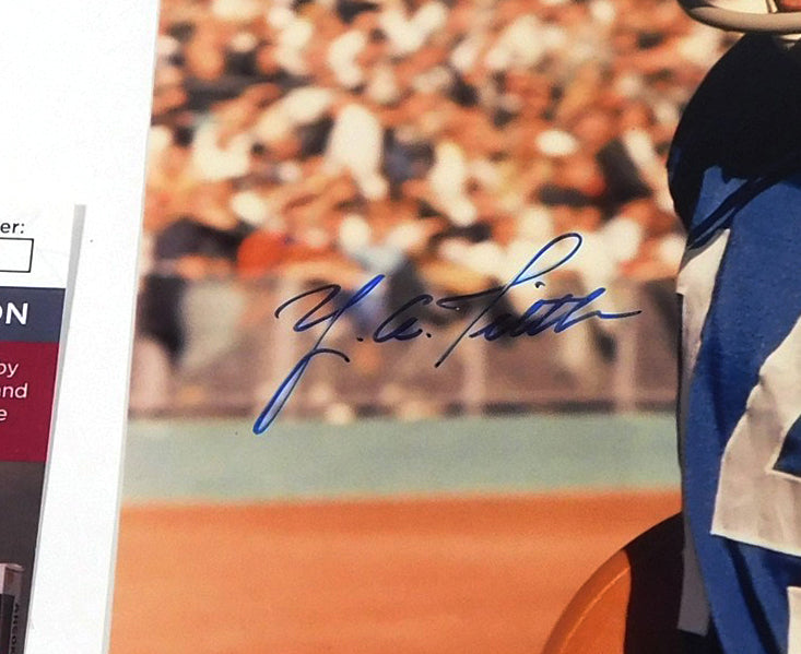 Y.A. Tittle Signed 8 x 10 Color Photo Giants JSA Auto AV69181 Pic2