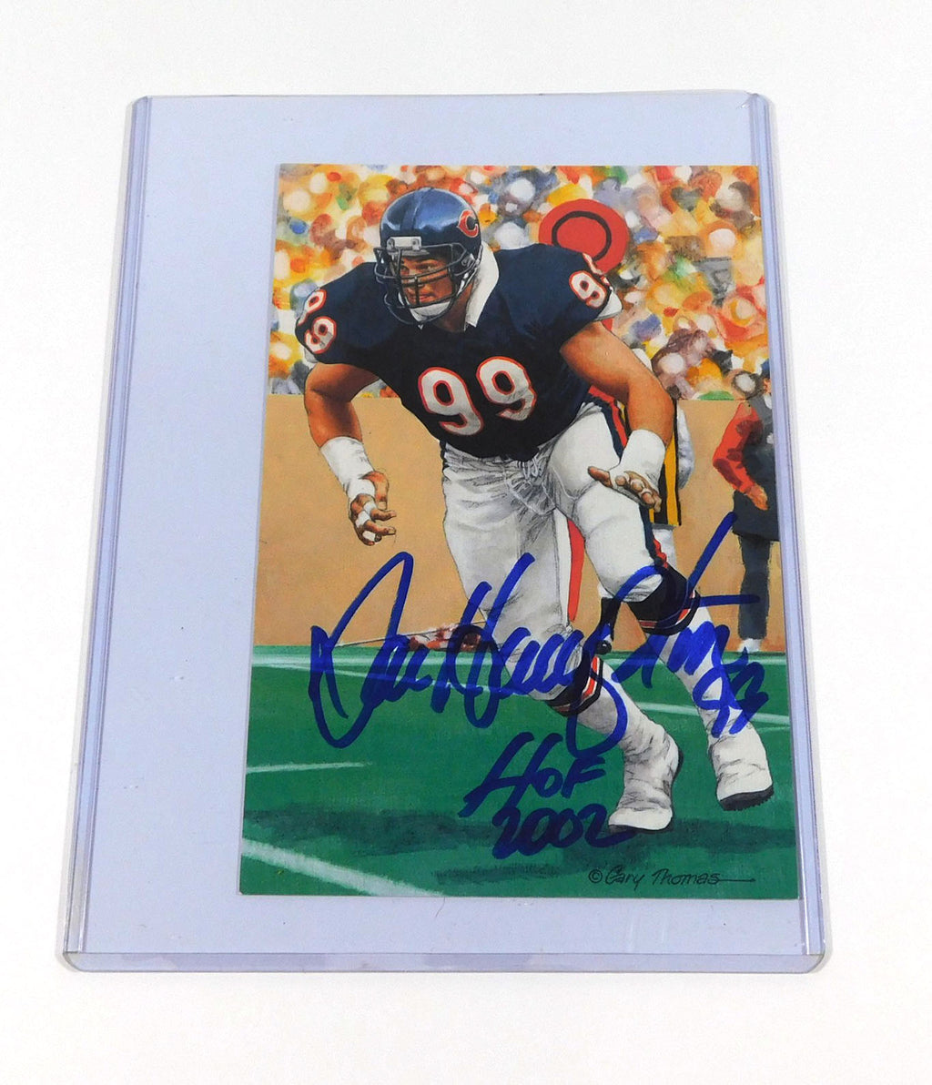 Dan Hampton Signed 2002 Pro Football Hall of Fame 4x6 Card /5000 Bears Auto
