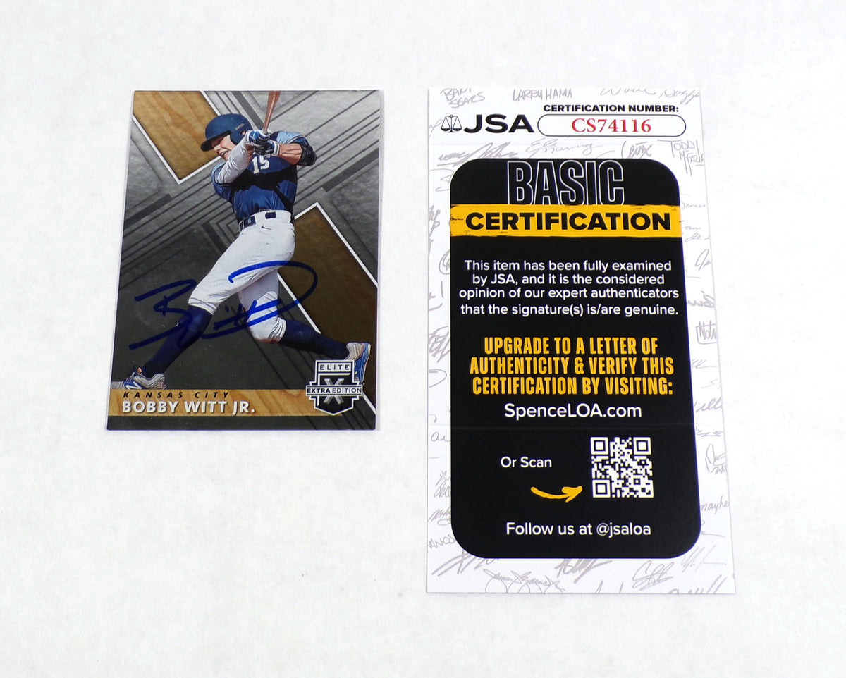 Bobby Witt Jr. Signed 2019 Panini Elite Extra Edition Baseball Card #2 JSA Auto