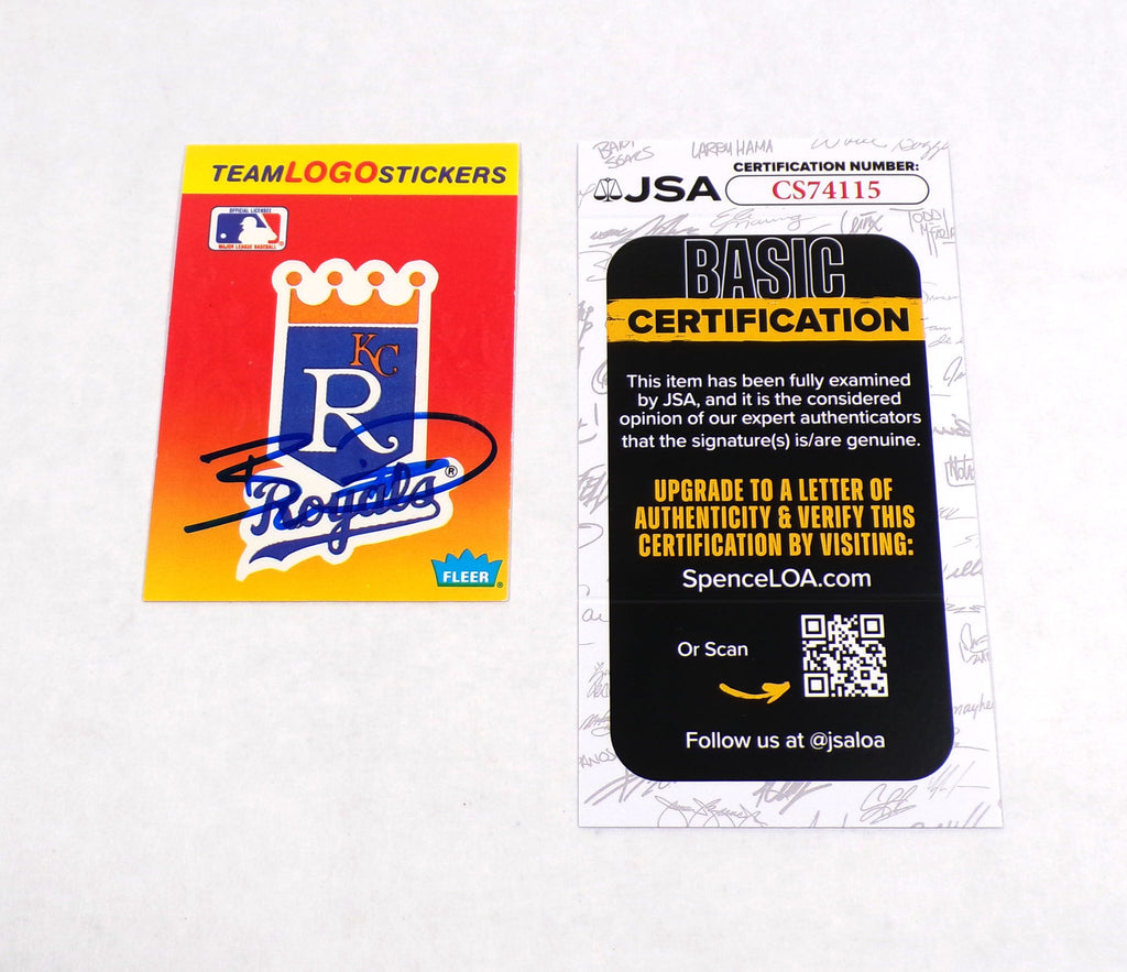 Bobby Witt Jr. Signed 1991 Fleer Team Logo Baseball Card Royals JSA Auto
