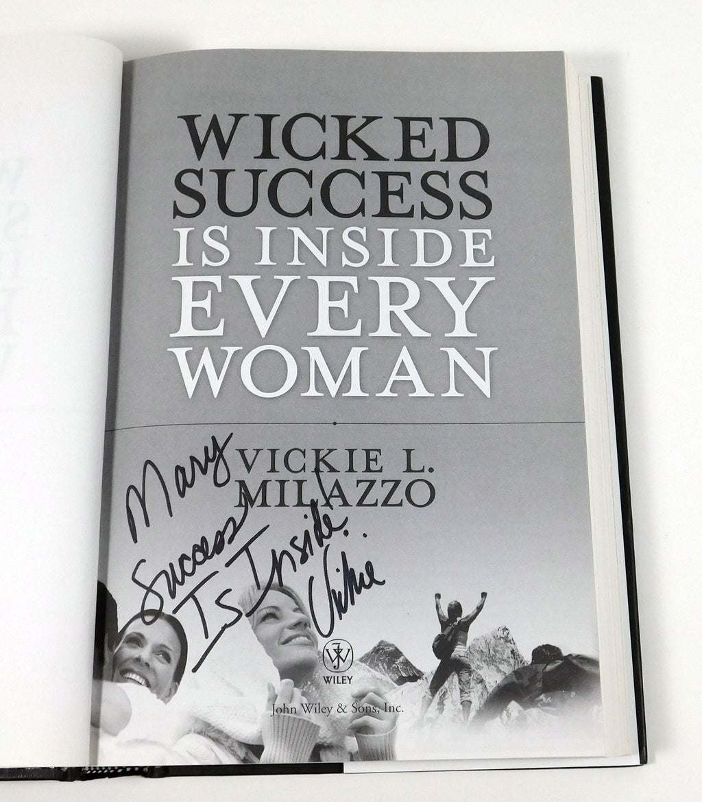 Vickie Milazzo Signed Wicked Success Is Inside Every Woman Hardcover Book Auto