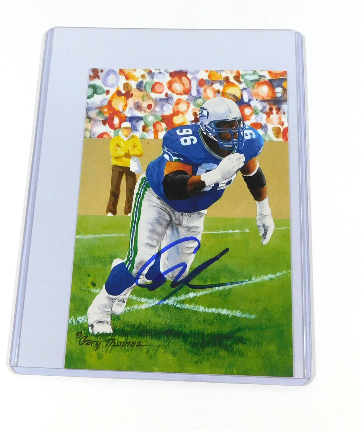 Cortez Kennedy Signed Pro Football Hall of Fame 4x6 Card /5000 Seahawks Auto