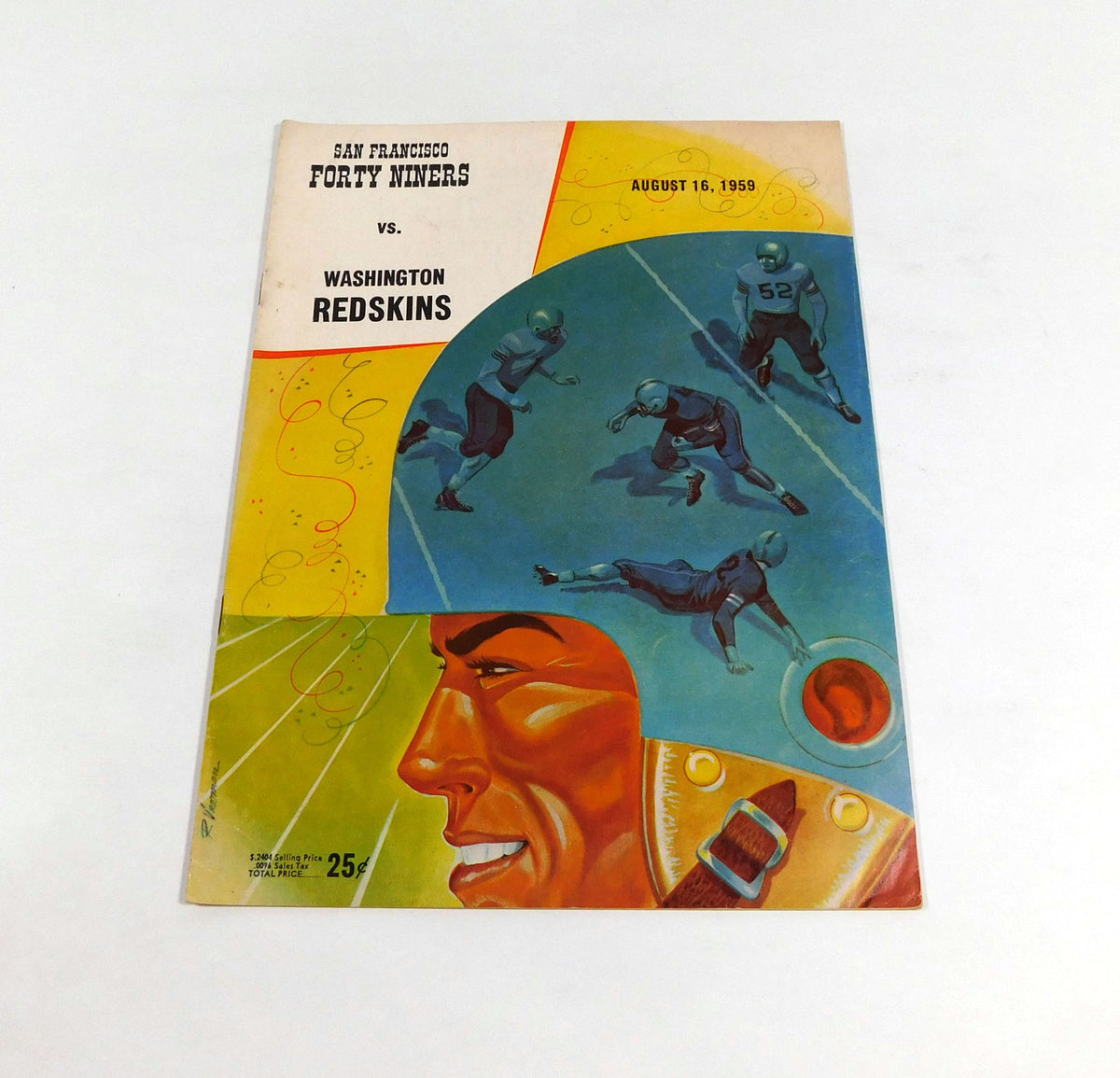 1959 Washington Redskins at San Francisco 49ers NFL Football Program 8-16-59