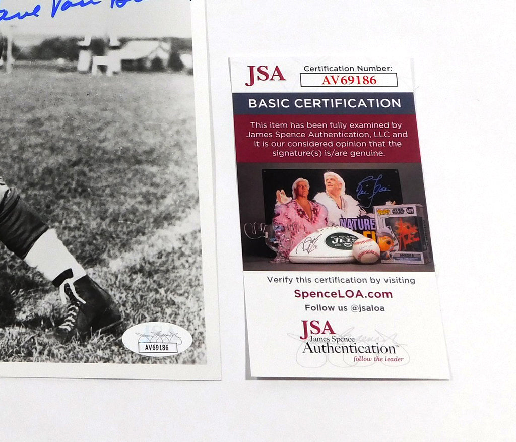 Steve Van Buren Signed 8 x 10 B & W Photo Eagles JSA Auto AV69186 Pic2