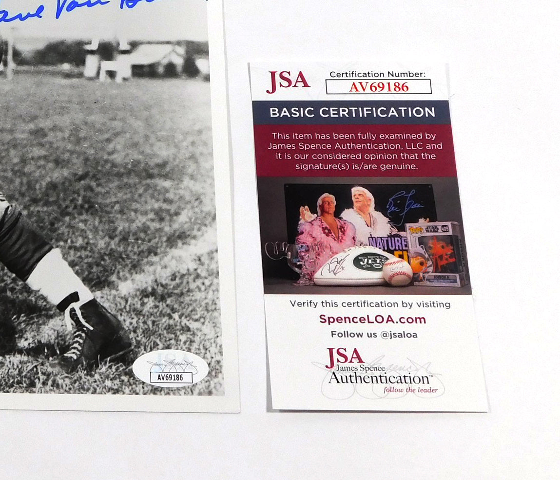 Steve Van Buren Signed 8 x 10 B & W Photo Eagles JSA Auto AV69186 Pic2