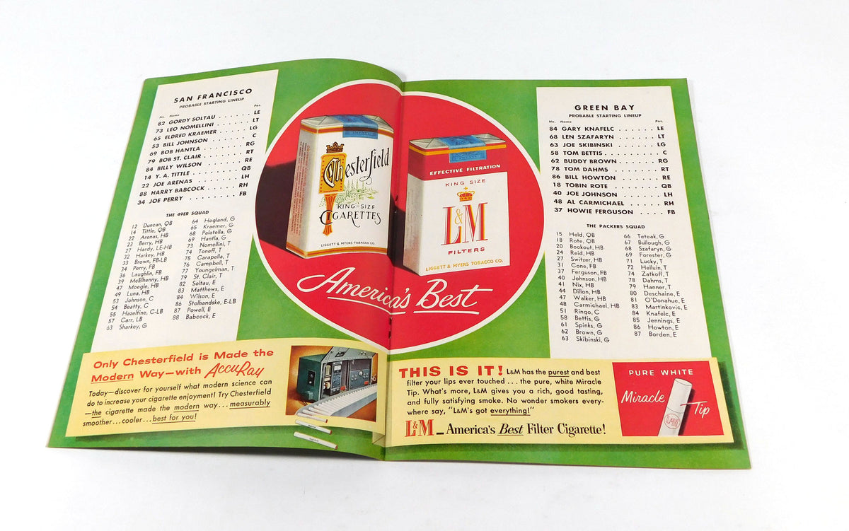 1955 Green Bay Packers at San Francisco 49ers NFL Football Program 12-4-55 Pic2
