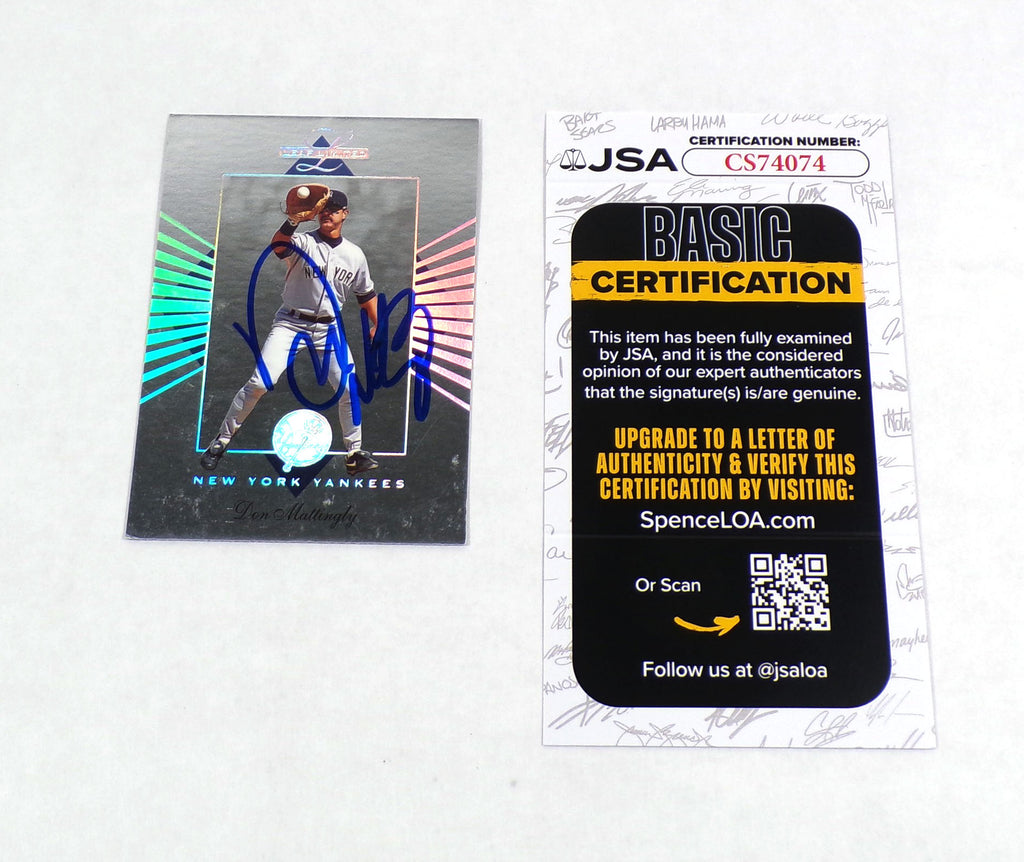 Don Mattingly Signed 1994 Leaf Limited Baseball Card #66 Yankees JSA Auto