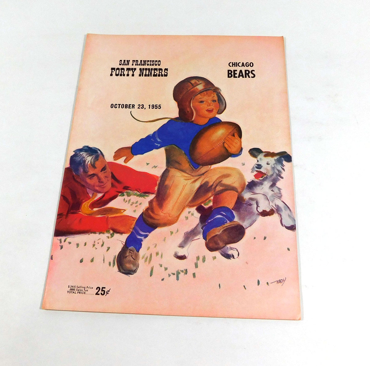 1955 Chicago Bears at San Francisco 49ers NFL Football Program 10-23-55