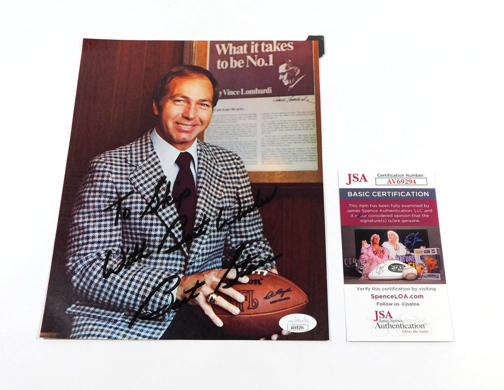 Bart Starr Signed 8 x 10 Color Photo Packers JSA Auto AV69294