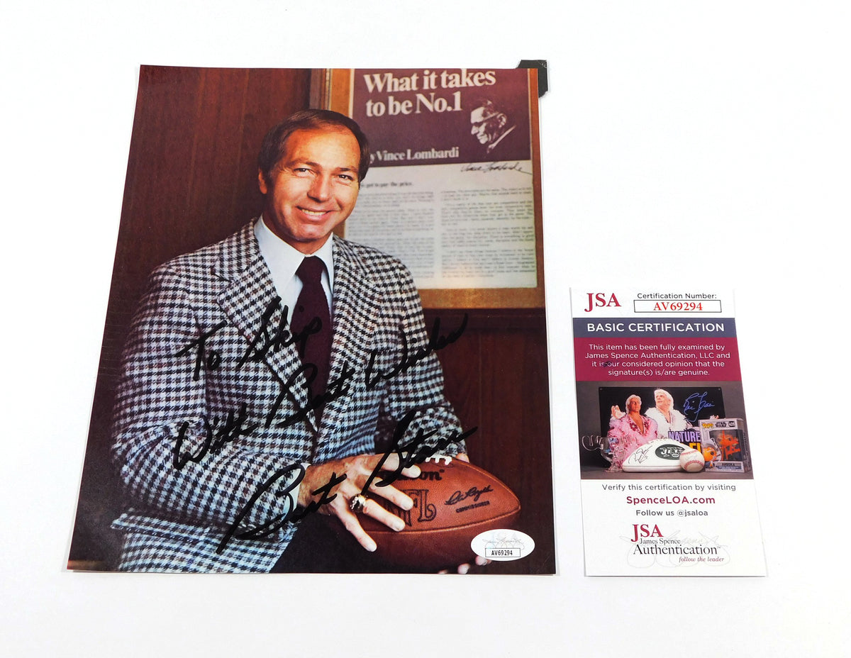 Bart Starr Signed 8 x 10 Color Photo Packers JSA Auto AV69294