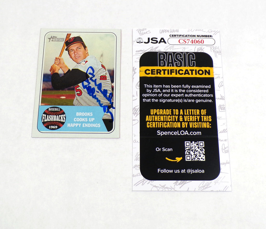 Brooks Robinson Signed 2018 Topps Heritage '69 Baseball Flashbacks Card JSA Auto