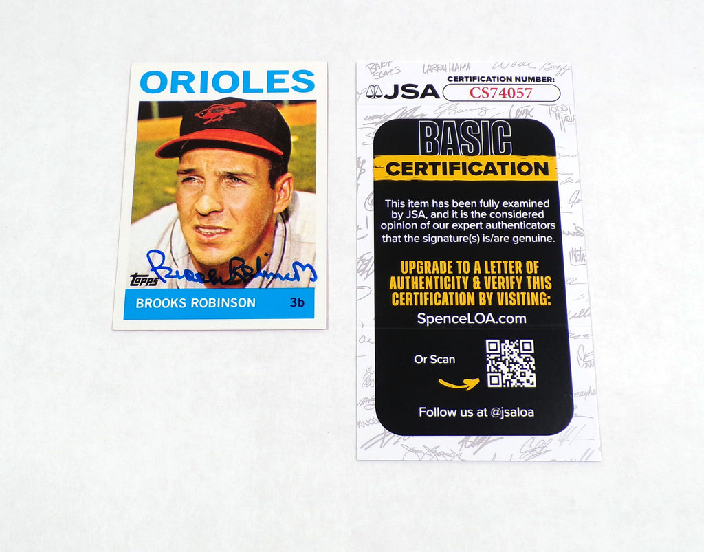 Brooks Robinson Signed 2002 Topps Archives Baseball Reprint Card #230 JSA Auto