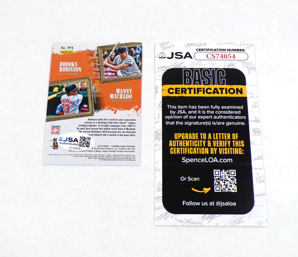 Brooks Robinson Signed 2018 Panini Diamond Kings Baseball Card #PP4 JSA Auto Pic2