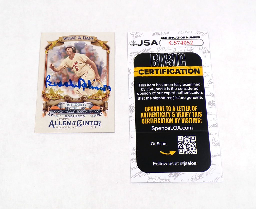 Brooks Robinson Signed 2017 Topps Allen & Ginter Baseball Card #WAD15 JSA Auto