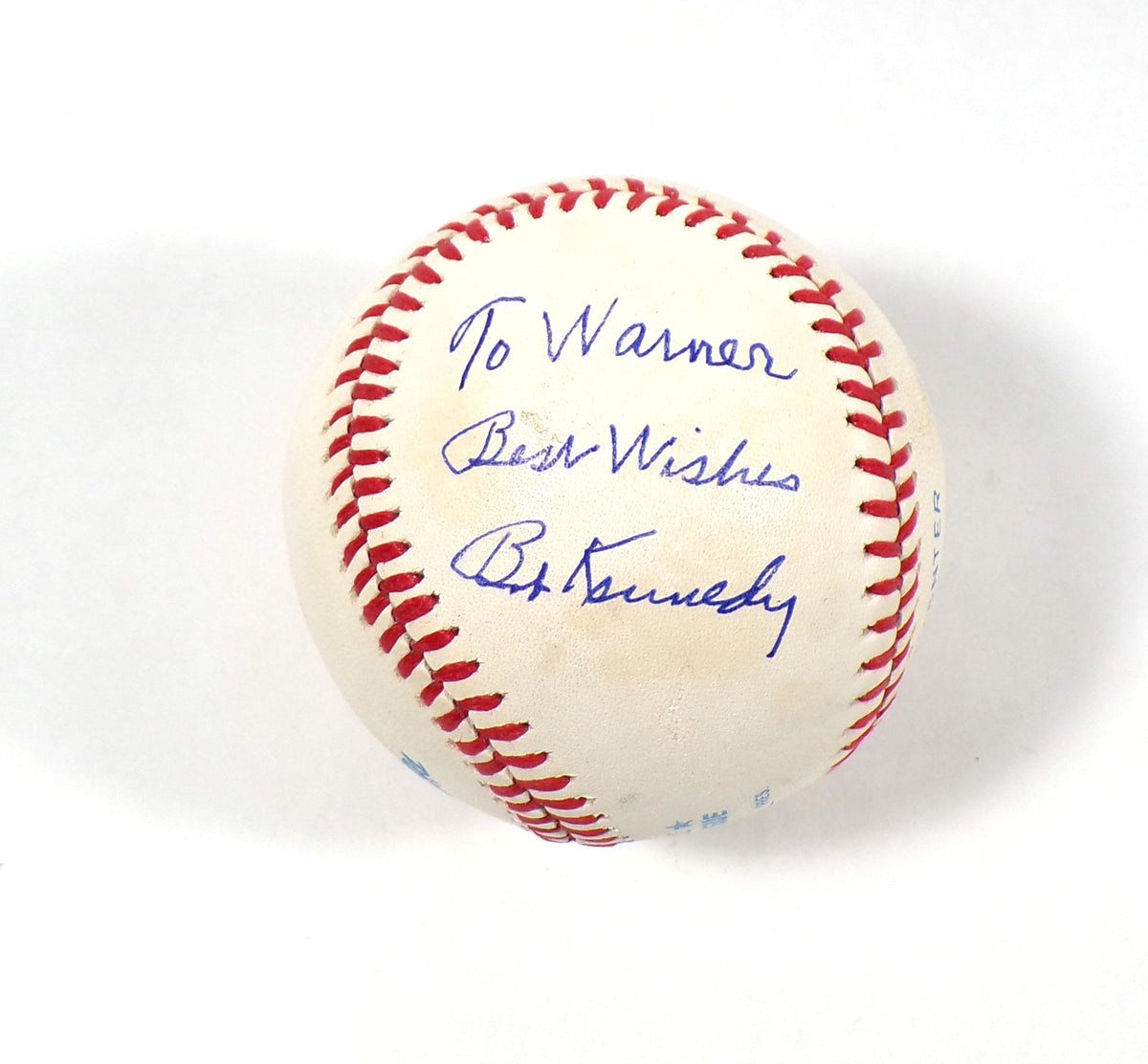 Bob Kennedy Signed Official OAL Baseball w/ Personalization JSA Auto Pic2