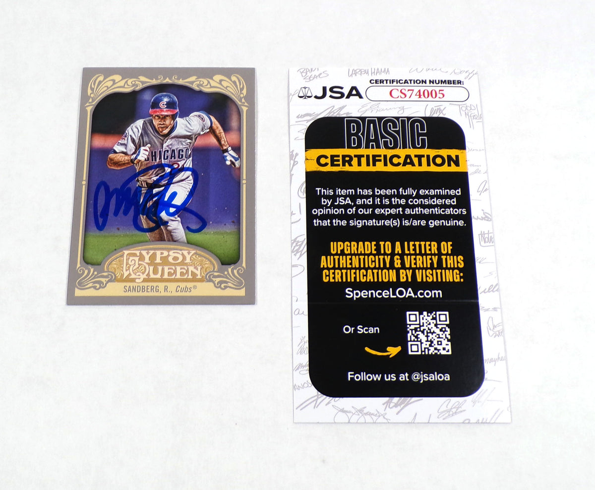 Ryne Sandberg Signed 2012 Topps Gypsy Queen Baseball Card #257 JSA Auto