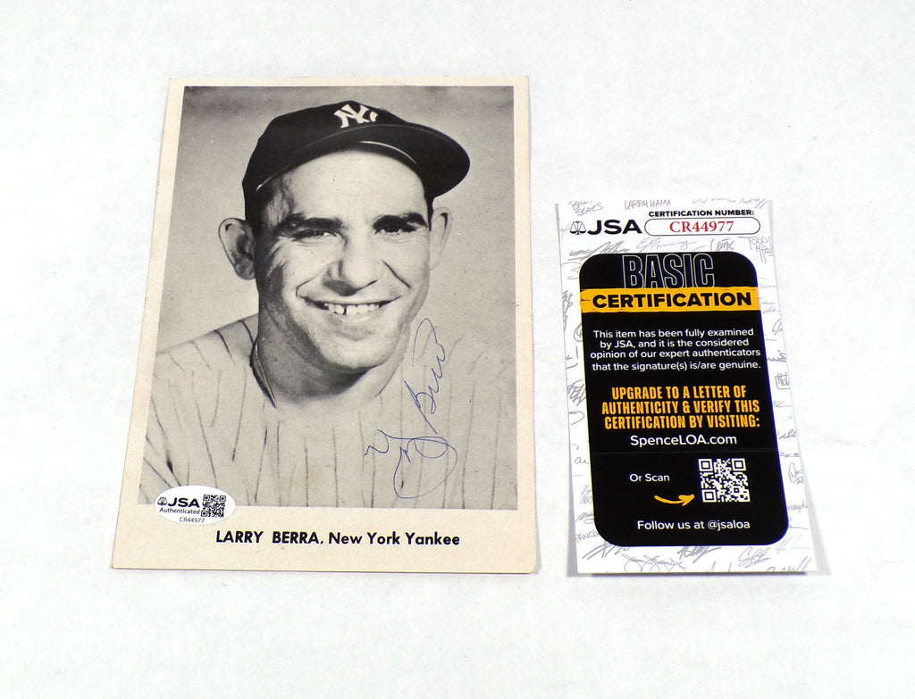 Yogi Berra Signed 5 x 7 B&W Photo Yankees JSA Auto