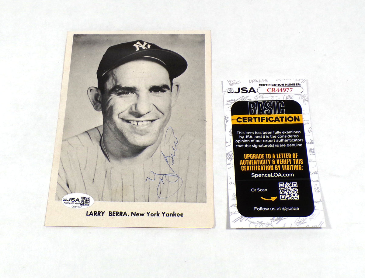 Yogi Berra Signed 5 x 7 B&W Photo Yankees JSA Auto
