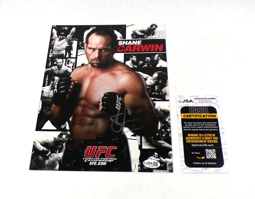 Shane Carwin Signed 8.5 x 11 Color Photo UFC JSA Auto