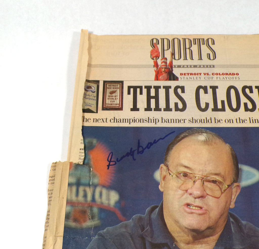 Scotty Bowman Signed 2002 Free Press Newspaper Page Red Wings JSA Auto Pic2