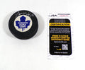 Larry Murphy Signed Official NHL Hockey Puck Maple Leafs JSA Auto