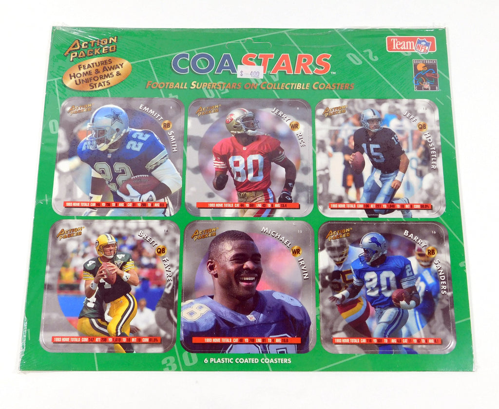 Lot of (30) 1994 Action Packed Football Player Coasters Sealed Pic2