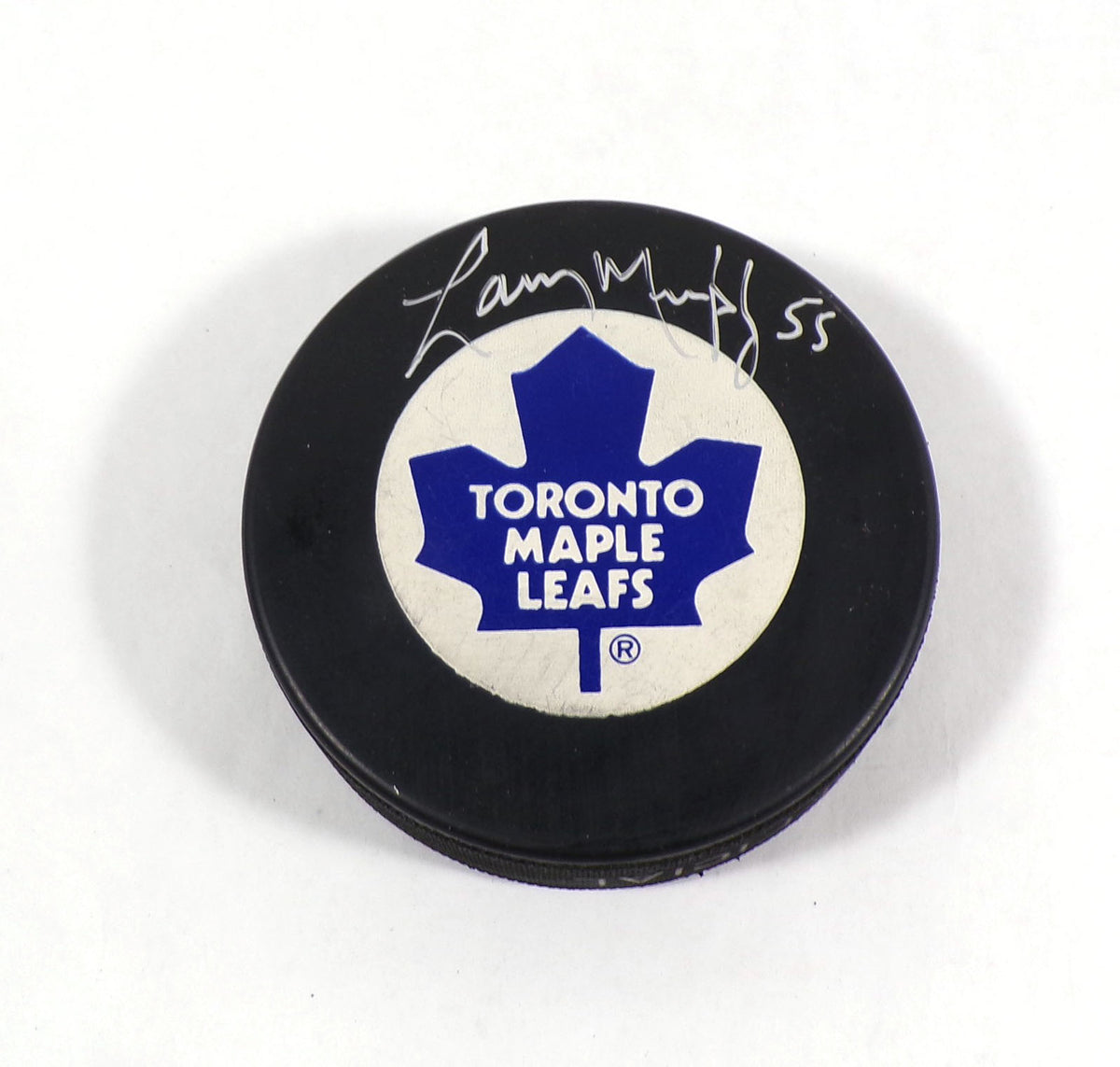 Larry Murphy Signed Official NHL Hockey Puck Maple Leafs JSA Auto Pic2