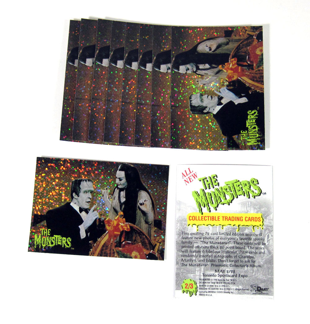 Lot of (10) 1997 Dart The Munsters Deluxe Series 2 Promo Card (#2/3) Nm/Mt