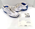 Grant Hill Signed Fila Game Used White Basketball Shoes 2 JSA Autos