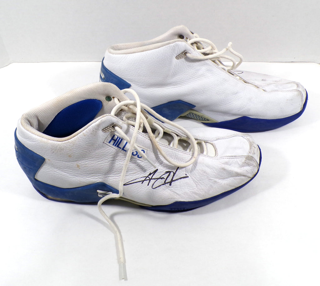 Grant Hill Signed Fila Game Used White Basketball Shoes 2 JSA Autos Pic2
