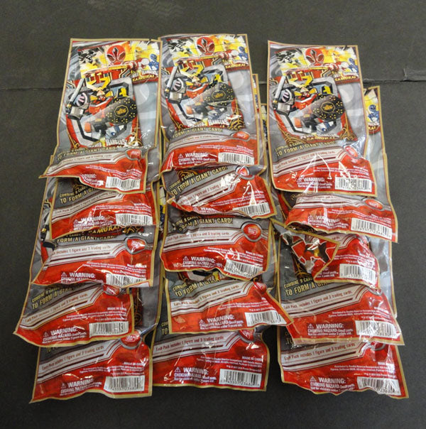 Lot of (15) Assorted Power Rangers Samurai Cards and Figures - Factory Sealed