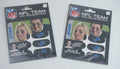 Lot of (2) Detroit Lions Team Logo NFL 3-Pair Eye Black Strips