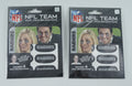 Lot of (2) Oakland Raiders Team Logo NFL Eye Black Strips (3 Pair)