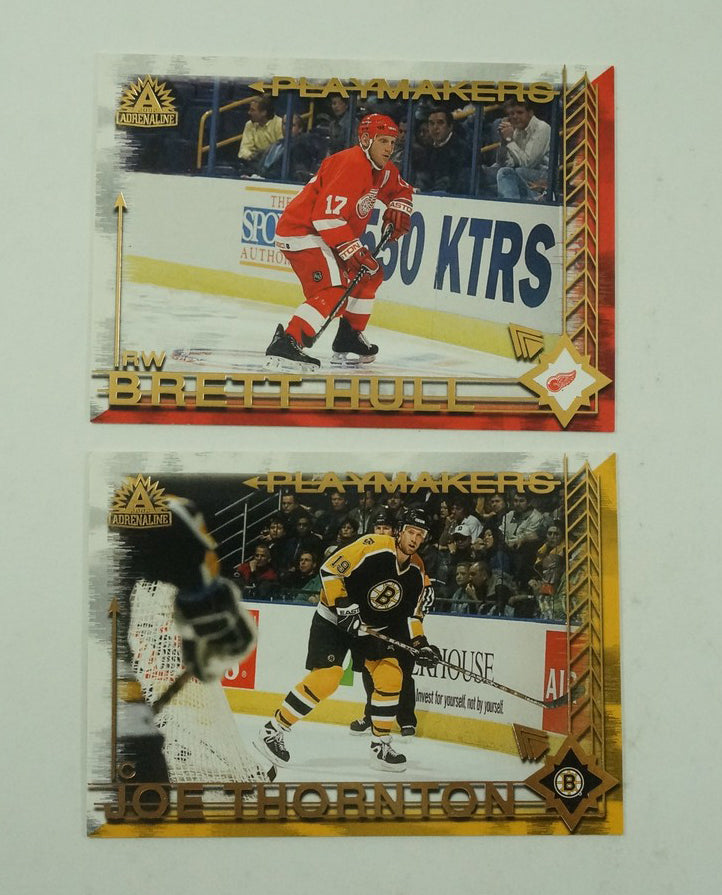 2001-02 Pacific Adrenaline Playmakers Hockey Set (1-10) Sedin Thornton Pic2