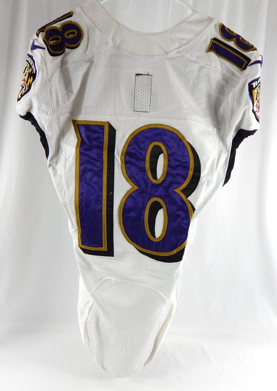 2016 Baltimore Ravens #18 Game Used White Jersey NR R 38 686 Pic2