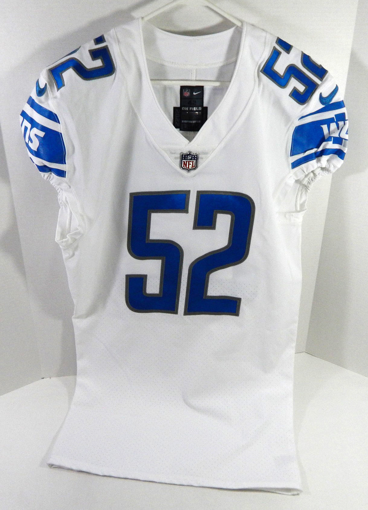 2022 Detroit Lions Natrez Patrick #52 Game Issued White Jersey 42 682 Pic2