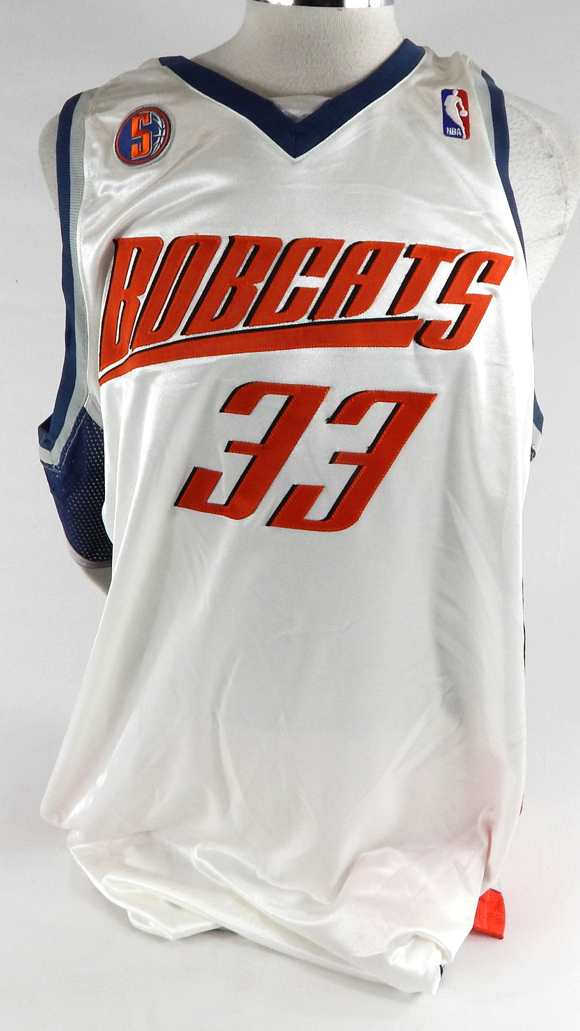 2007-08 Charlotte Bobcats Jermareo Davidson #33 Game Issued White Jersey 5 P 7