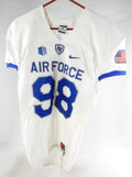 Air Force Falcons #98 Game Used White Jersey NP Rem L 970