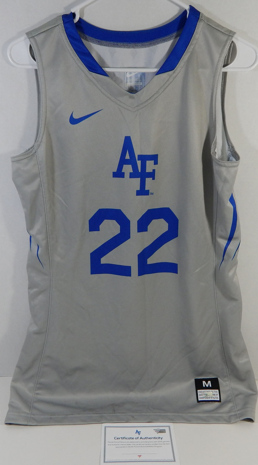 2015-16 Men's Air Force Falcons #12 Game Issued Grey Basketball Jersey M 905