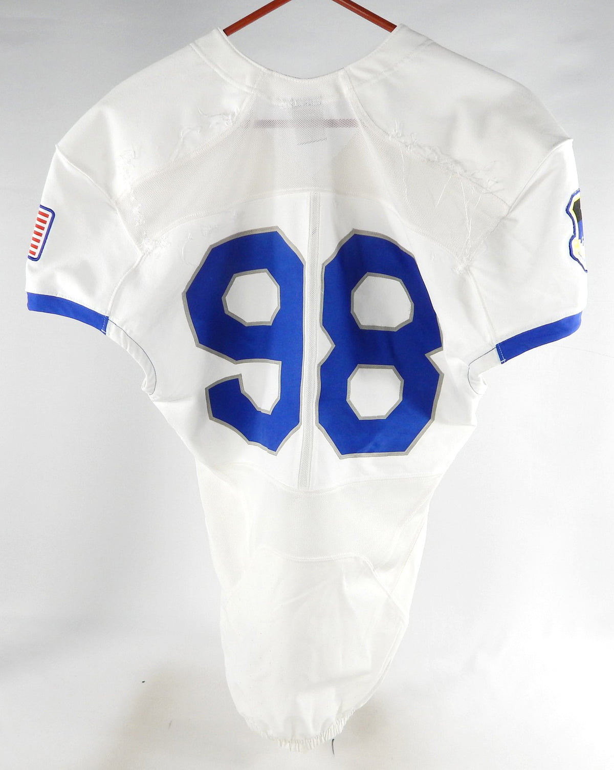 Air Force Falcons #98 Game Used White Jersey NP Rem L 970 Pic2